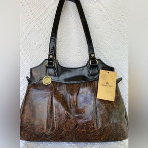 Patricia Nash Abstract Animal * Napoli Satchel & Potenaz Kisslock Clutch* NWT